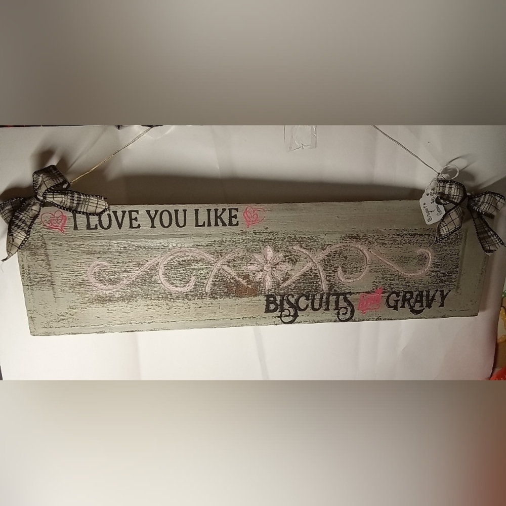 LG Handcraft Farmhouse Style Wall Decor Vintage Drawer Love Like Biscuits&Gravy